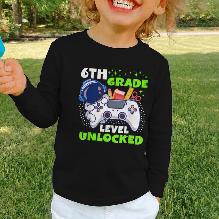 Back To School 6th Grade Level Unlocked Gamer Boys Kids Graphic Toddler Long Sleeve Tee Back To School 6th Grade Level Unlocked Gamer Boys Kids Graphic Toddler Long Sleeve Tee