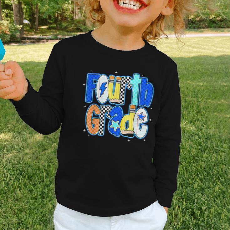 Back To School Hello Fourth Grade Team 4th Grade Boy Girl Graphic Toddler Long Sleeve Tee Back To School Hello Fourth Grade Team 4th Grade Boy Girl Graphic Toddler Long Sleeve Tee