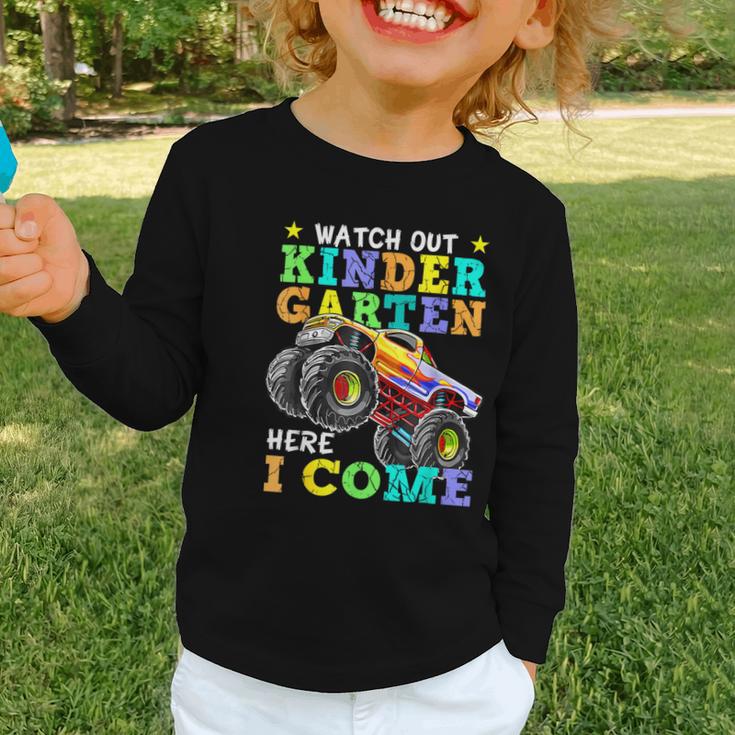 Back To School Kindergarten Here I Come For Boy Kid Truck Graphic Toddler Long Sleeve Tee Back To School Kindergarten Here I Come For Boy Kid Truck Graphic Toddler Long Sleeve Tee