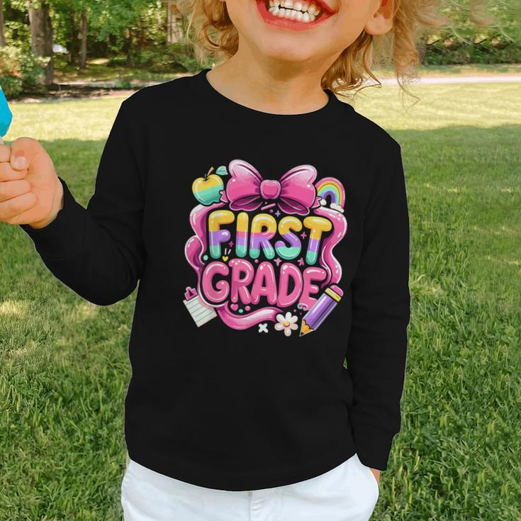 Back To School Team 1st Grade First Grade Graphic Toddler Long Sleeve Tee Back To School Team 1st Grade First Grade Graphic Toddler Long Sleeve Tee