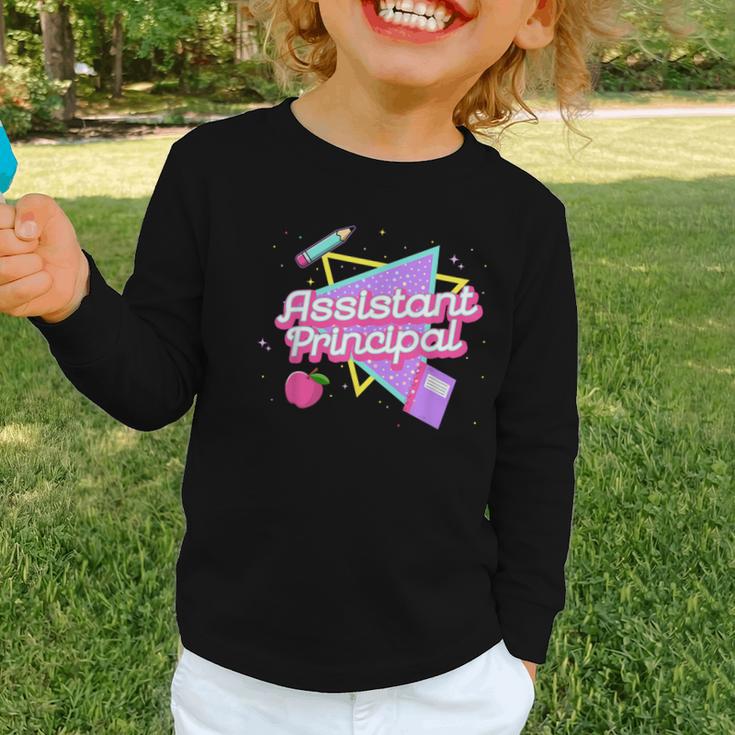 Cute Assistant Principal Shirt 80's 90's Back To School Graphic Toddler Long Sleeve Tee Cute Assistant Principal Shirt 80's 90's Back To School Graphic Toddler Long Sleeve Tee