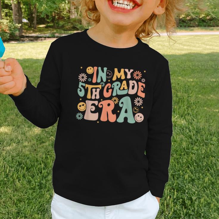 In My Fifth Grade Era Retro 5th Grade Back To School Graphic Toddler Long Sleeve Tee
