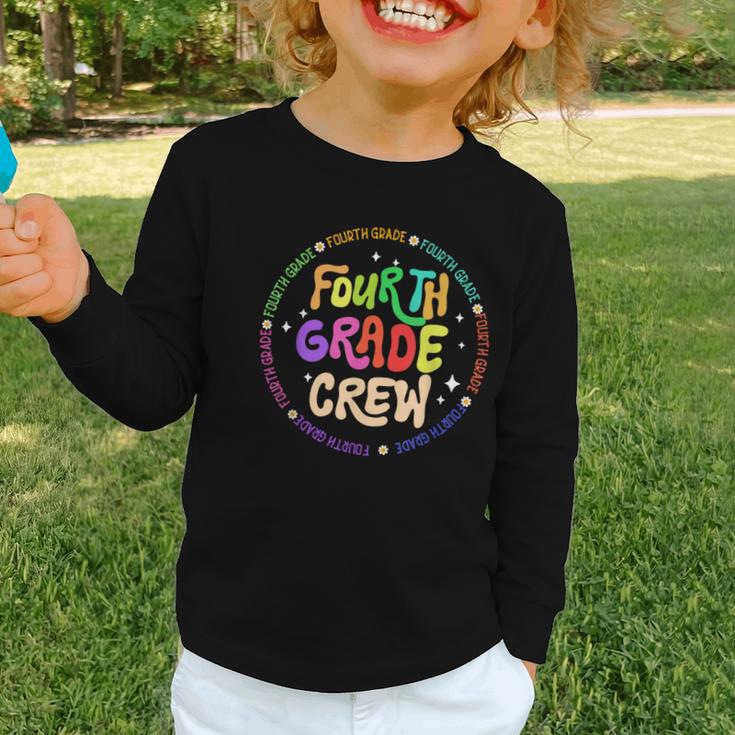 Fourth Grade Crew Back To School 4th Grade Team Graphic Toddler Long Sleeve Tee Fourth Grade Crew Back To School 4th Grade Team Graphic Toddler Long Sleeve Tee