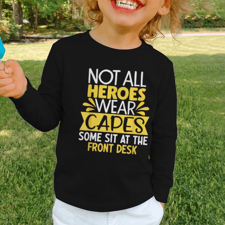 Front Office Desk Administrator Back To School Reception Graphic Toddler Long Sleeve Tee