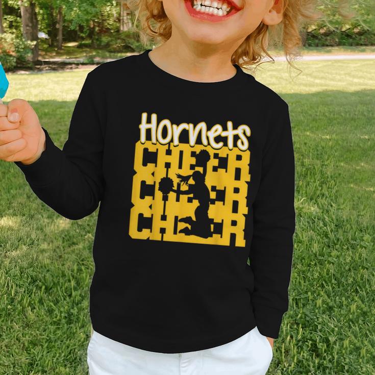 Hornets Cheer Back To School Cheerleading Spirit GY Graphic Toddler Long Sleeve Tee