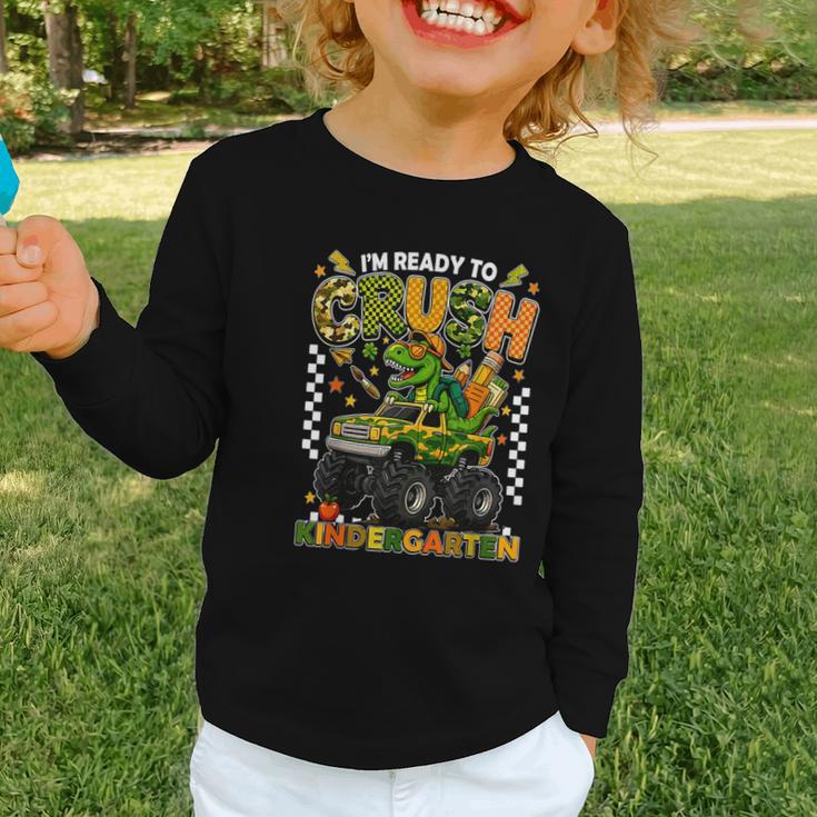 I'm Ready To Crush Kindergarten Back To School Monster Truck Graphic Toddler Long Sleeve Tee I'm Ready To Crush Kindergarten Back To School Monster Truck Graphic Toddler Long Sleeve Tee