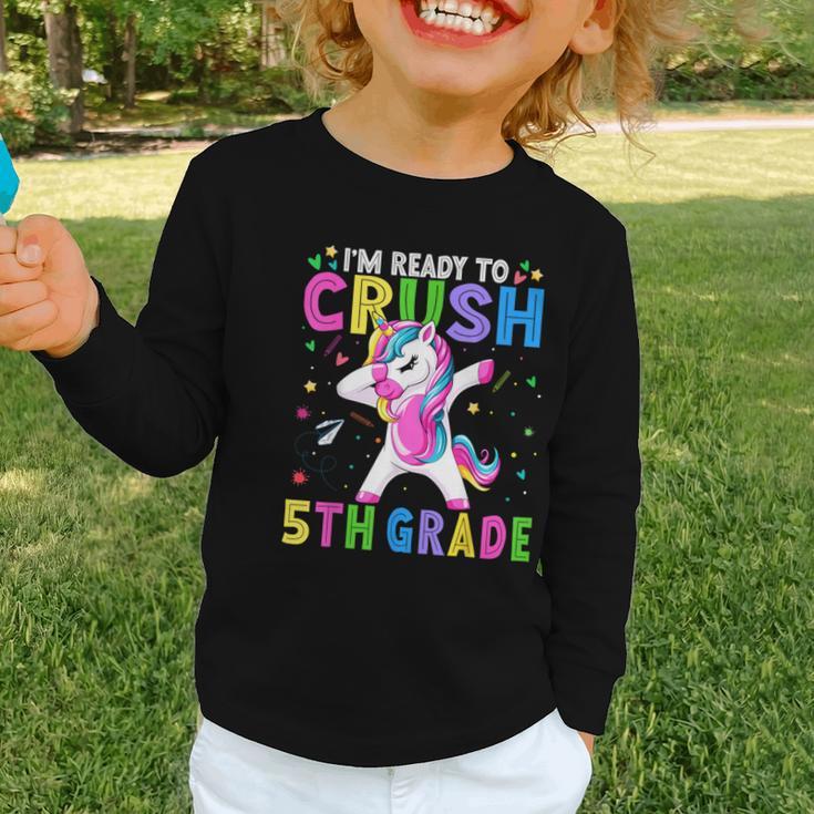 I'm Ready For Fifth Grade Back To School 5th Grade Girls Graphic Toddler Long Sleeve Tee