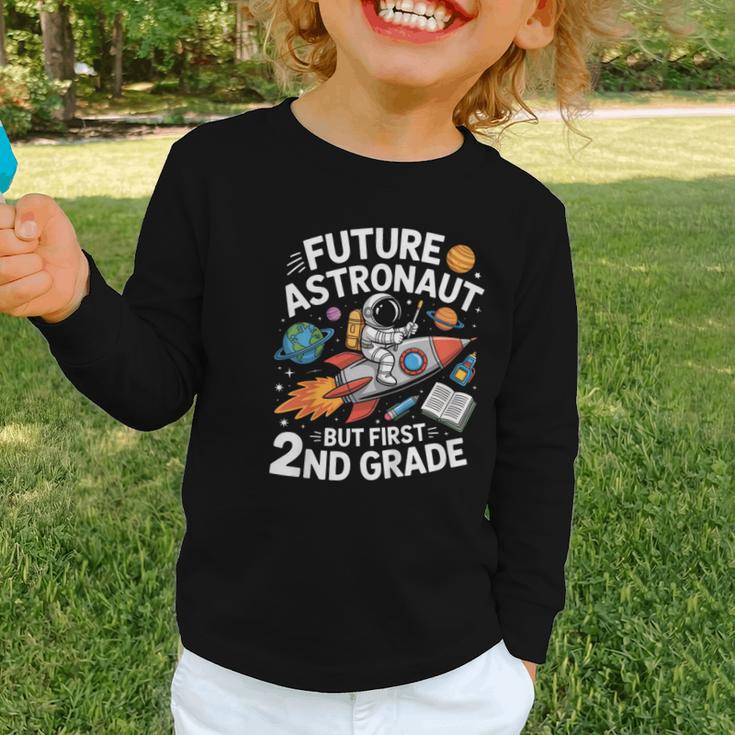 Kids Future Astronaut 2nd Grade Student Back To School Boys Kids Graphic Toddler Long Sleeve Tee