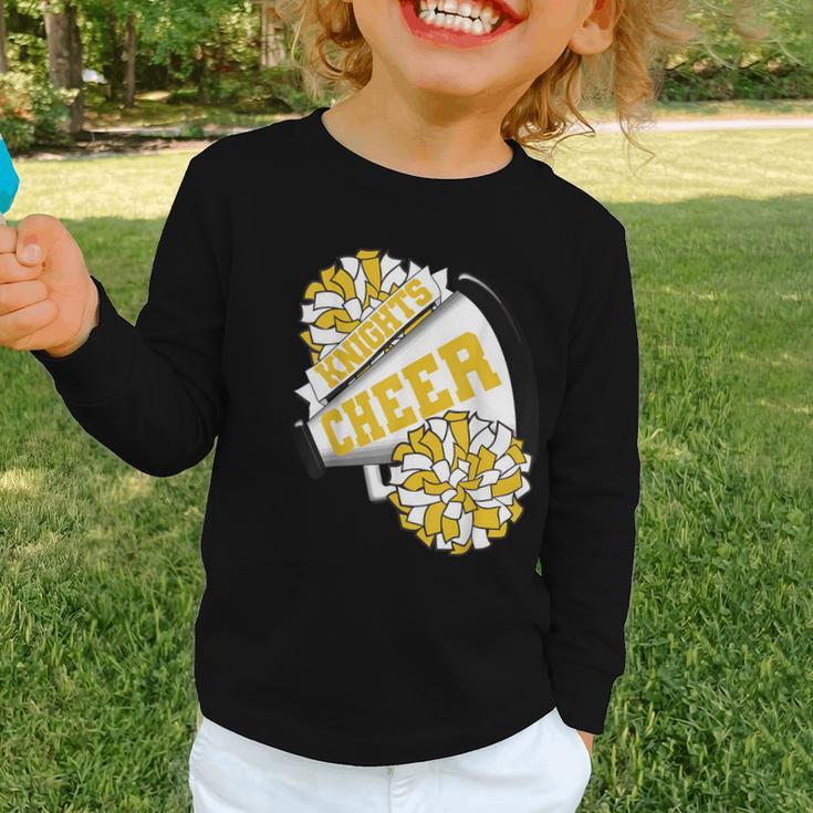 Knights Cheer Back To School Cheerleading Spirit GY Graphic Toddler Long Sleeve Tee