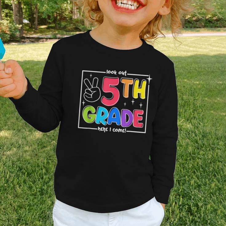 Look Out 5th Grade Here I Come Fifth Grade Back To School Graphic Toddler Long Sleeve Tee Look Out 5th Grade Here I Come Fifth Grade Back To School Graphic Toddler Long Sleeve Tee