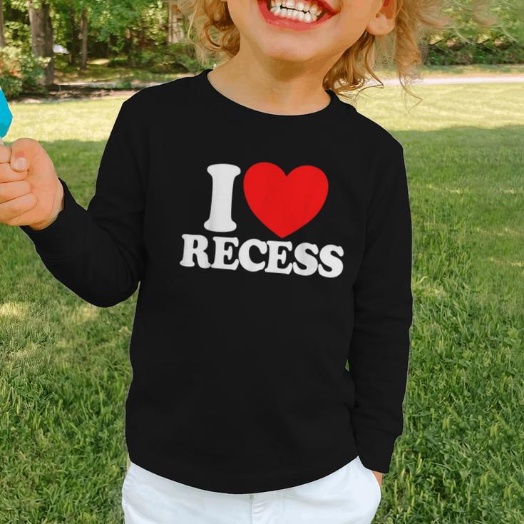 I Love Recess Red Heart Back To School Kids Recess Graphic Toddler Long Sleeve Tee I Love Recess Red Heart Back To School Kids Recess Graphic Toddler Long Sleeve Tee