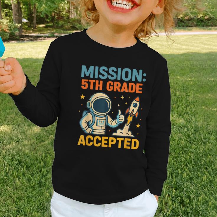 Mission Fifth 5th Grade Accepted Back To School Vintage Graphic Toddler Long Sleeve Tee Mission Fifth 5th Grade Accepted Back To School Vintage Graphic Toddler Long Sleeve Tee
