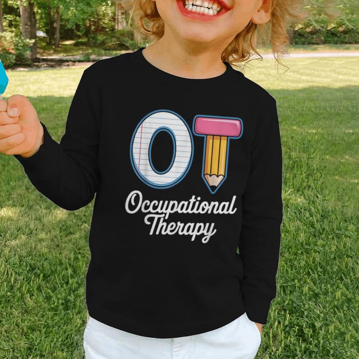 Occupational Therapy OT And COTA Back To School Graphic Toddler Long Sleeve Tee Occupational Therapy OT And COTA Back To School Graphic Toddler Long Sleeve Tee