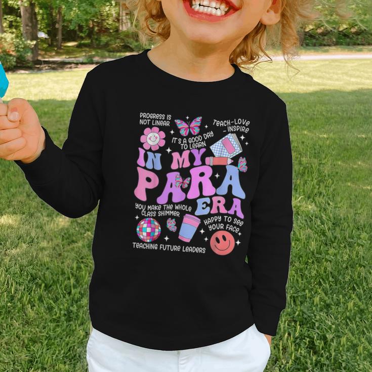 In My Para Era Paraprofessional Paraeducator Back To School Graphic Toddler Long Sleeve Tee In My Para Era Paraprofessional Paraeducator Back To School Graphic Toddler Long Sleeve Tee