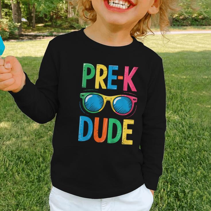 Pre-K Dude Shirt Back To School First Day Of Preschool Boy Graphic Toddler Long Sleeve Tee Pre-K Dude Shirt Back To School First Day Of Preschool Boy Graphic Toddler Long Sleeve Tee