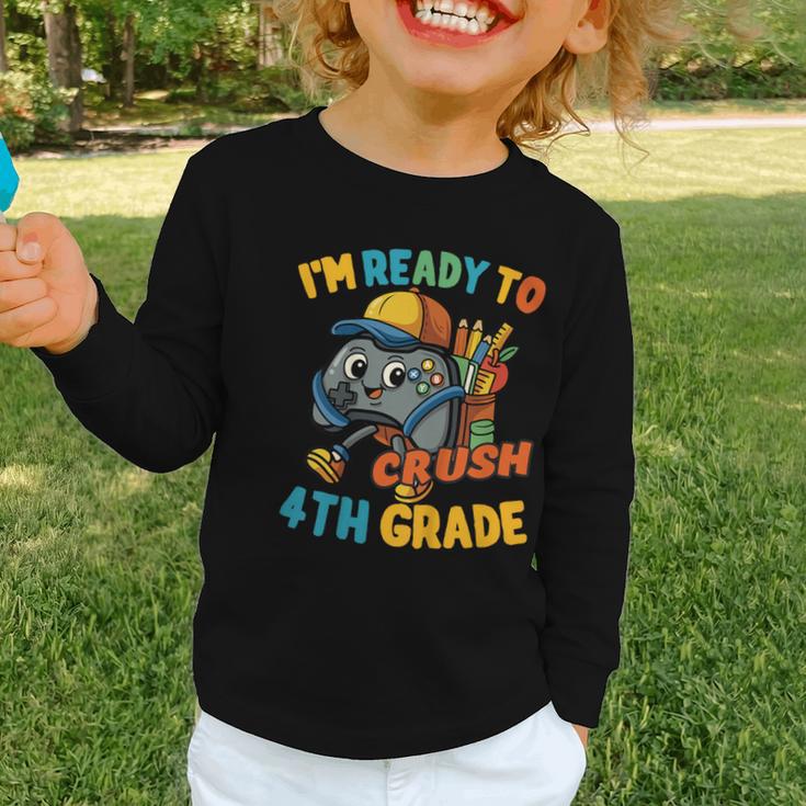 Ready For 4th Grade First Day Back To School Students Graphic Toddler Long Sleeve Tee Ready For 4th Grade First Day Back To School Students Graphic Toddler Long Sleeve Tee
