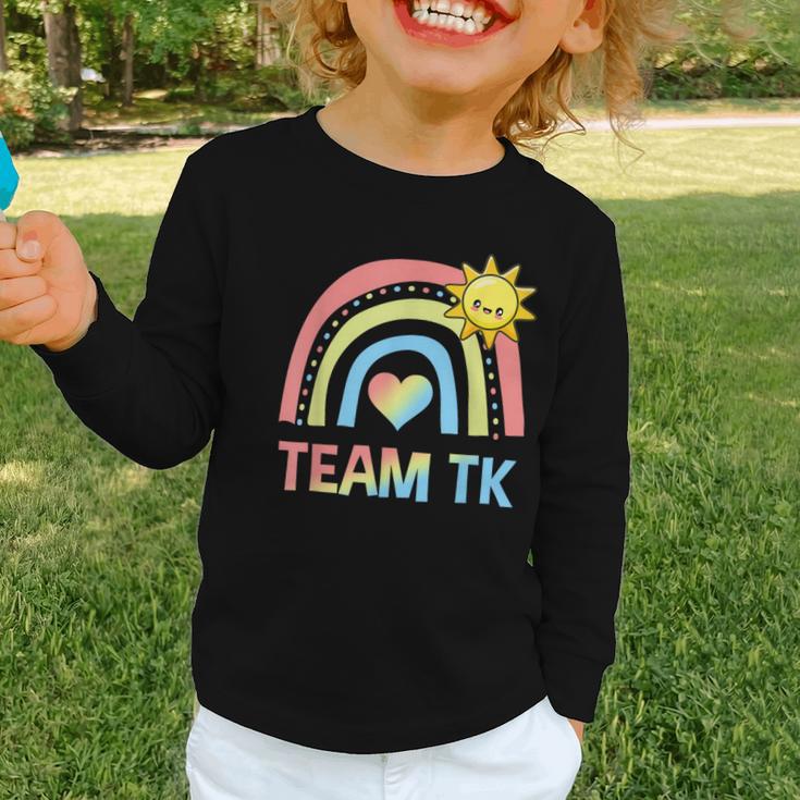 Retro Team TK Back To School Transitional Kindergarten Graphic Toddler Long Sleeve Tee Retro Team TK Back To School Transitional Kindergarten Graphic Toddler Long Sleeve Tee
