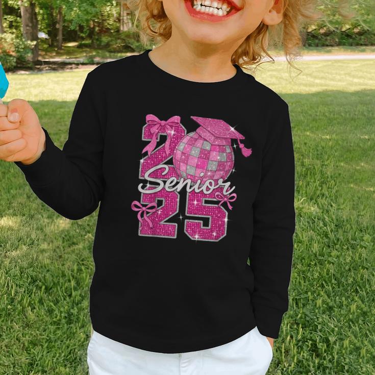 Senior 2025 Class Of 2025 Bows Back To School 2025 Graphic Toddler Long Sleeve Tee Senior 2025 Class Of 2025 Bows Back To School 2025 Graphic Toddler Long Sleeve Tee