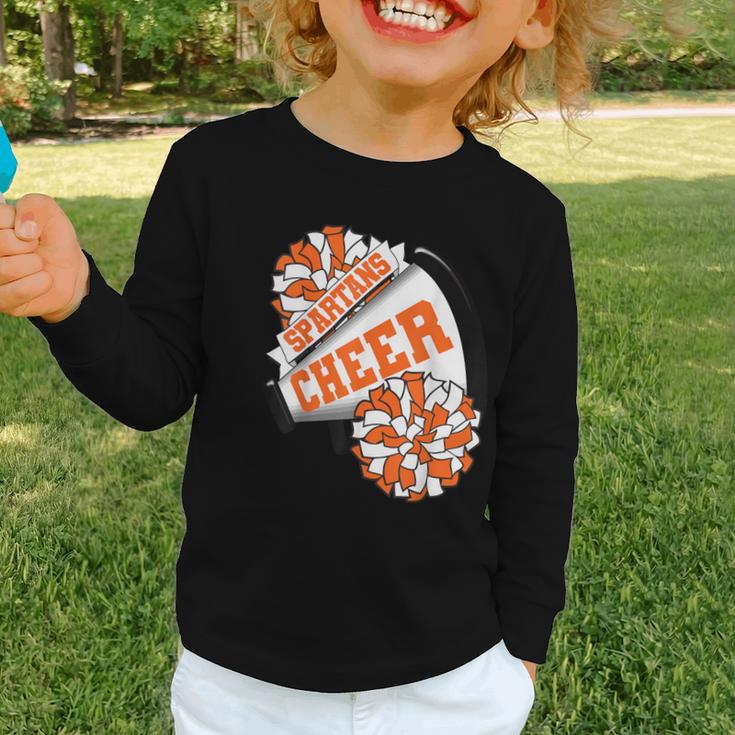 Spartans Cheer Back To School Cheerleading Spirit O Graphic Toddler Long Sleeve Tee Spartans Cheer Back To School Cheerleading Spirit O Graphic Toddler Long Sleeve Tee