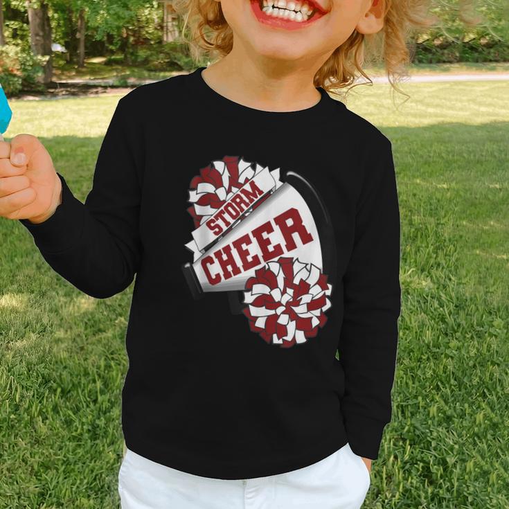 Storm Cheer Back To School Cheerleading Spirit M Graphic Toddler Long Sleeve Tee Storm Cheer Back To School Cheerleading Spirit M Graphic Toddler Long Sleeve Tee
