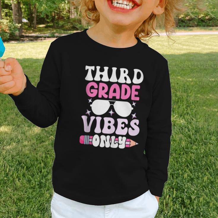 Third Grade 3rd Vibes Only Back To School Student Girl Graphic Toddler Long Sleeve Tee Third Grade 3rd Vibes Only Back To School Student Girl Graphic Toddler Long Sleeve Tee
