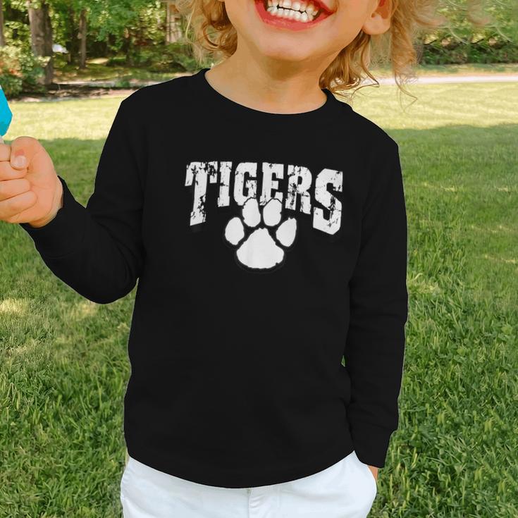Tigers School Spirit Back To School B Graphic Toddler Long Sleeve Tee