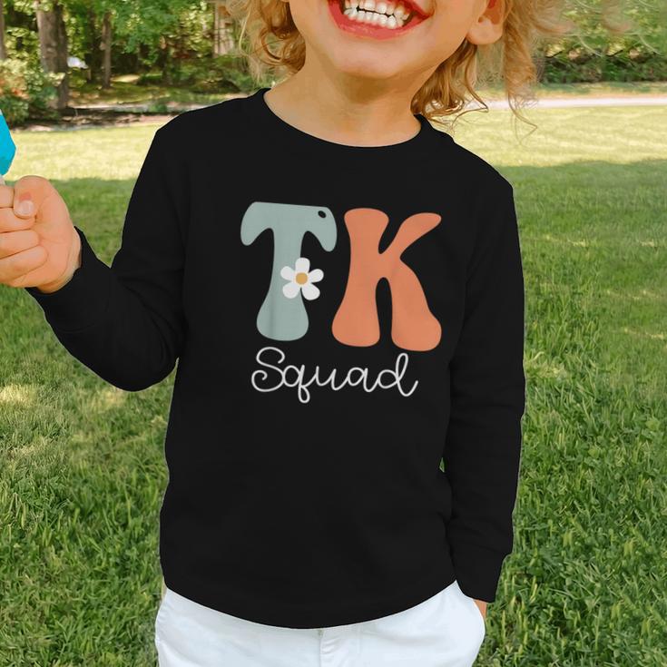 TK Squad Groovy Women Appreciation Day Hello Back To School Graphic Toddler Long Sleeve Tee TK Squad Groovy Women Appreciation Day Hello Back To School Graphic Toddler Long Sleeve Tee