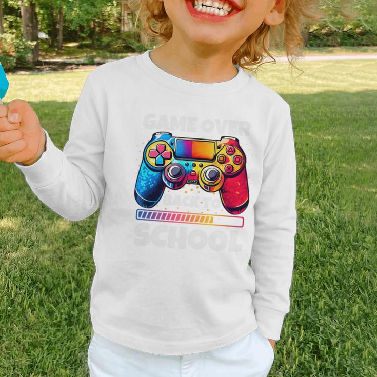 Game Over Back To School Gaming Controller Kids Gamer Premium Tri-Blend Graphic Toddler Long Sleeve Tee Game Over Back To School Gaming Controller Kids Gamer Premium Tri-Blend Graphic Toddler Long Sleeve Tee