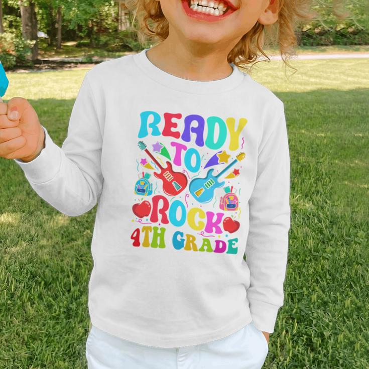 Im Ready To Rock 4th Grade Back To School 4th Grade Guitar Performance Graphic Toddler Long Sleeve Tee Im Ready To Rock 4th Grade Back To School 4th Grade Guitar Performance Graphic Toddler Long Sleeve Tee