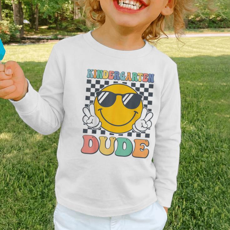 Kindergarten Dude First Day Of Kindergarten Back To School Graphic Toddler Long Sleeve Tee