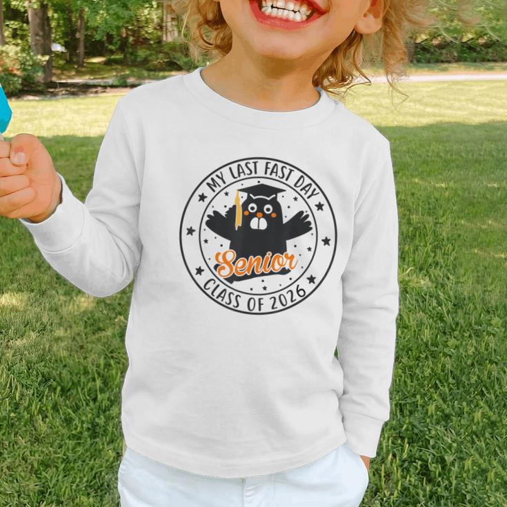 My Last First Day Senior 2026 Cat Back To School Cool Class Graphic Toddler Long Sleeve Tee My Last First Day Senior 2026 Cat Back To School Cool Class Graphic Toddler Long Sleeve Tee