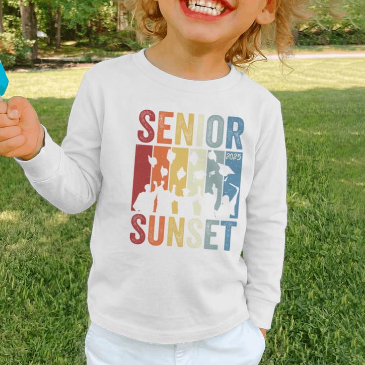 Last First Day Senior Sunset Class Of 2025 Back To School Performance Graphic Toddler Long Sleeve Tee Last First Day Senior Sunset Class Of 2025 Back To School Performance Graphic Toddler Long Sleeve Tee