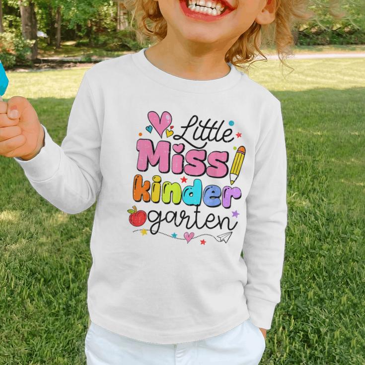 Little Miss Kindergarten Back To School Cute Kinder Girls Graphic Toddler Long Sleeve Tee Little Miss Kindergarten Back To School Cute Kinder Girls Graphic Toddler Long Sleeve Tee
