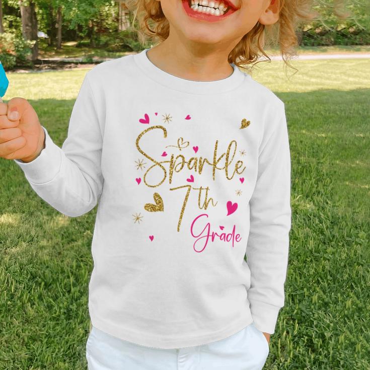 Ready To Sparkle 7th Grade Back To School For Girls Performance Graphic Toddler Long Sleeve Tee