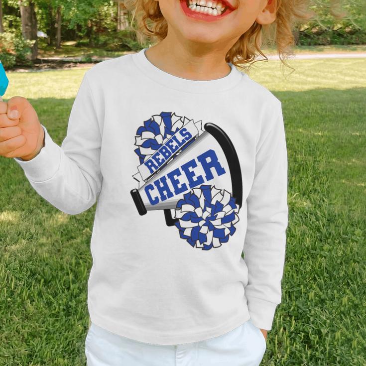 Rebels Cheer Back To School Cheerleading Spirit B Premium Tri-Blend Graphic Toddler Long Sleeve Tee
