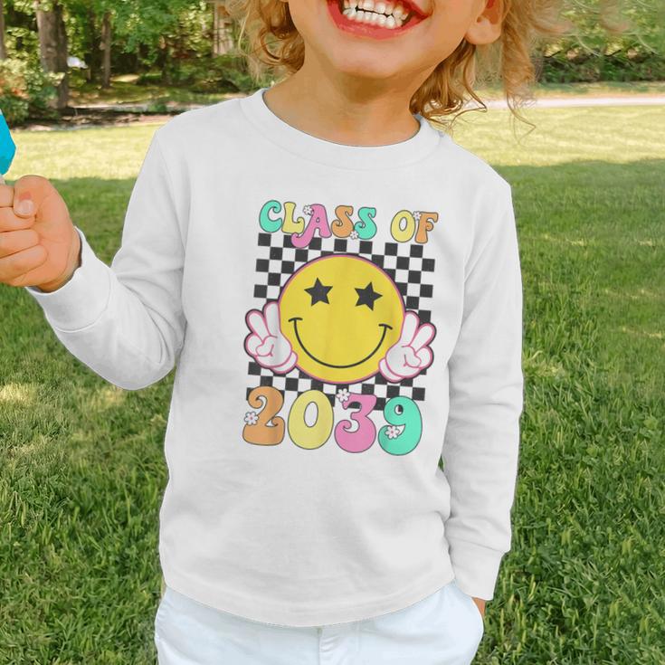 Retro Class Of 2039 Grow With Me Back To School Kindergarten Graphic Toddler Long Sleeve Tee Retro Class Of 2039 Grow With Me Back To School Kindergarten Graphic Toddler Long Sleeve Tee