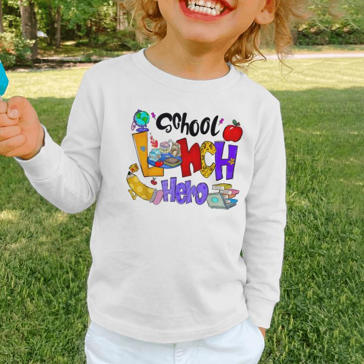 School Lunch Hero Cafeteria Squad Workers Back To School Graphic Toddler Long Sleeve Tee