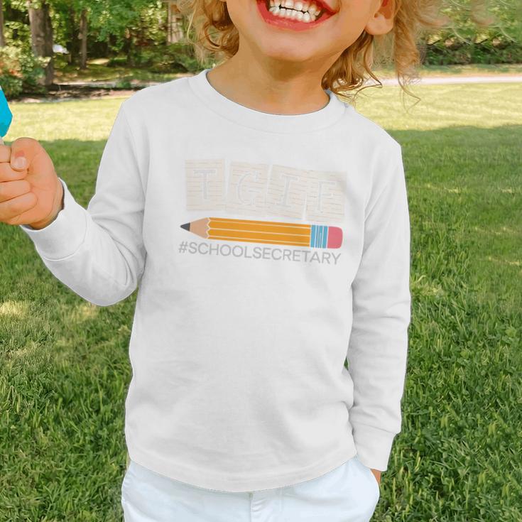 School Secretary Back To School Assistant Job Profession Premium Tri-Blend Graphic Toddler Long Sleeve Tee