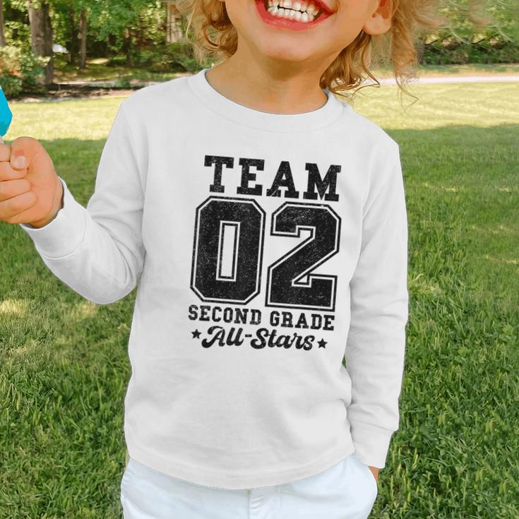 Team 2nd Grade All-Stars Back To School Sports Jersey Graphic Toddler Long Sleeve Tee Team 2nd Grade All-Stars Back To School Sports Jersey Graphic Toddler Long Sleeve Tee