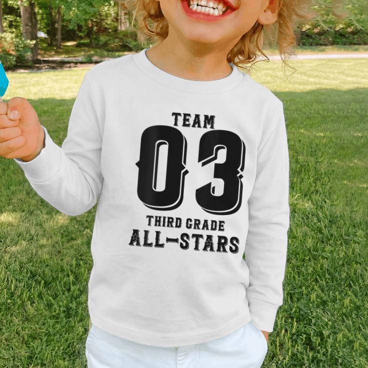 Team 3rd Grade All-Stars Back To School Tee For Stude Graphic Toddler Long Sleeve Tee Team 3rd Grade All-Stars Back To School Tee For Stude Graphic Toddler Long Sleeve Tee