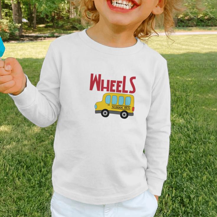 Wheels On The Bus Kids Back To School Graphic Toddler Long Sleeve Tee