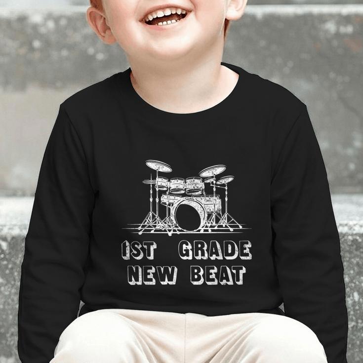 1st Grade New Beat Music And Dumb Lover Back To School Graphic Toddler Long Sleeve Tee 1st Grade New Beat Music And Dumb Lover Back To School Graphic Toddler Long Sleeve Tee