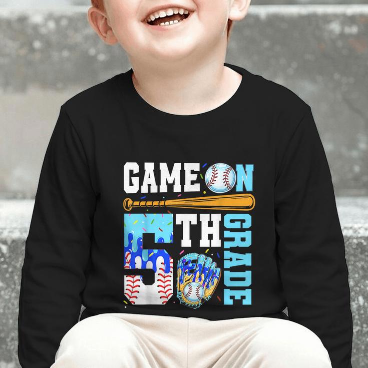 5th Grade Back To School Baseball Drip Ice Cream Game On Graphic Toddler Long Sleeve Tee 5th Grade Back To School Baseball Drip Ice Cream Game On Graphic Toddler Long Sleeve Tee
