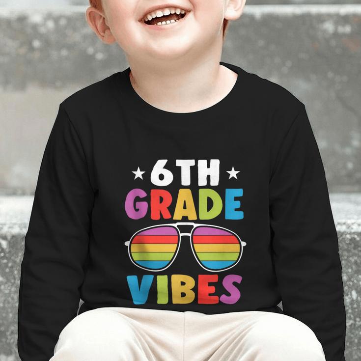 6th Grade Back To School Sunglasses Vibes Retro First Day Graphic Toddler Long Sleeve Tee 6th Grade Back To School Sunglasses Vibes Retro First Day Graphic Toddler Long Sleeve Tee