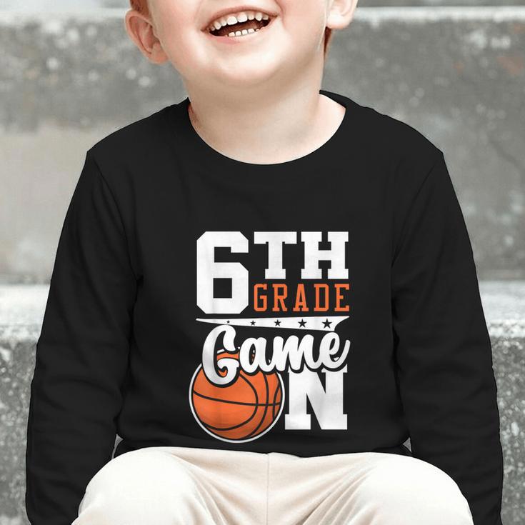 6th Grade Game On Back To School Basketball Boy Sixth Grade Graphic Toddler Long Sleeve Tee 6th Grade Game On Back To School Basketball Boy Sixth Grade Graphic Toddler Long Sleeve Tee