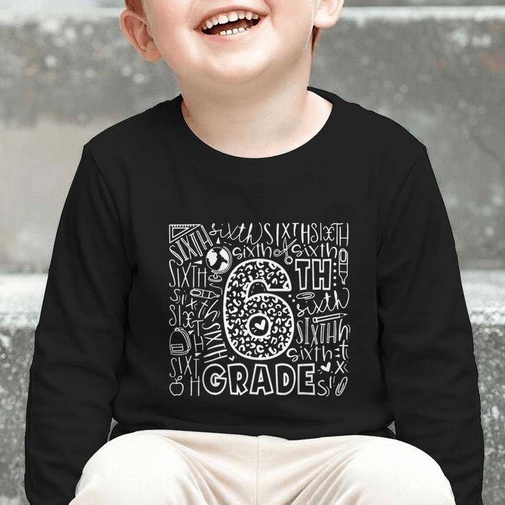6th Grade Typography Team Sixth Grade Back To School Graphic Toddler Long Sleeve Tee 6th Grade Typography Team Sixth Grade Back To School Graphic Toddler Long Sleeve Tee