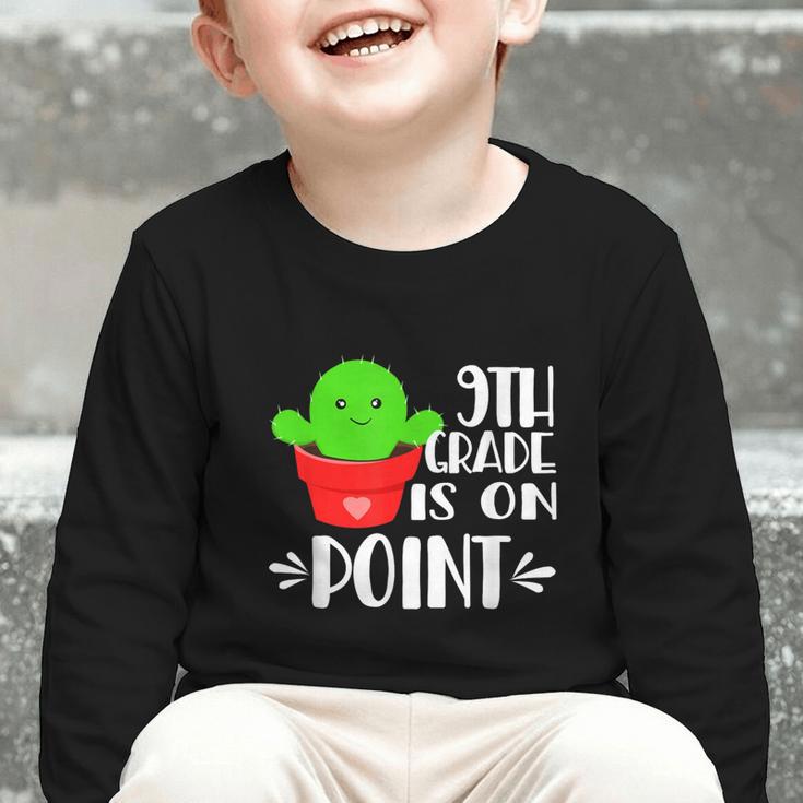 9th Grade Is On Point Cactus Back To School Graphic Toddler Long Sleeve Tee 9th Grade Is On Point Cactus Back To School Graphic Toddler Long Sleeve Tee