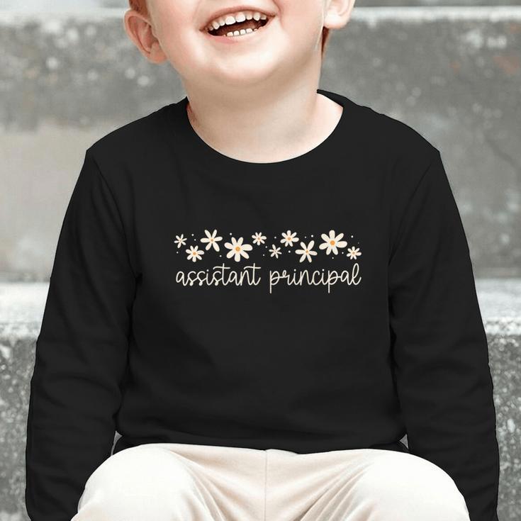 Assistant Principal Appreciation Flower Daisy Back To School Graphic Toddler Long Sleeve Tee
