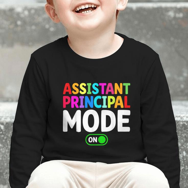 Assistant Principal Mode On Back To School Vice Principals Graphic Toddler Long Sleeve Tee Assistant Principal Mode On Back To School Vice Principals Graphic Toddler Long Sleeve Tee