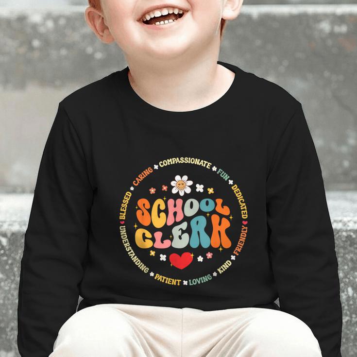 Attendance School Clerk Appreciation Week Back To School Graphic Toddler Long Sleeve Tee Attendance School Clerk Appreciation Week Back To School Graphic Toddler Long Sleeve Tee